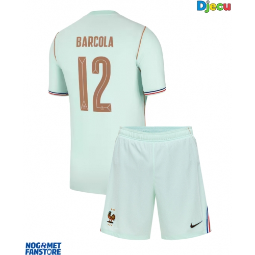 Francuska Bradley Barcola #12 Gostujuci Dres za djecu SP 2026 Kratak Rukav (+ Kratke hlače)